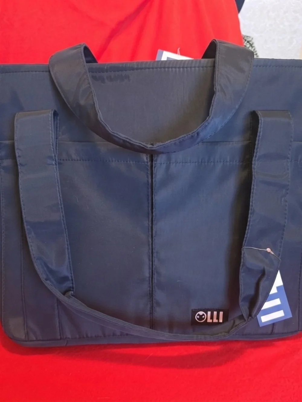 Olli Navy Blue Waterproof Tote Bag / Perforated Beach & Utility Bag W/ Strap